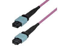 StarTech Cavo a fibre ottiche MTP/MPO da 10 m, 12F Type-B, OM4 multimodale MTP/PC Cavo patch in fibra femmina, 50/125µm, OFNP Plenum, MTP-12 Fiber Jumper Cord