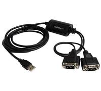Startech Cavo Adattatore Usb A Seriale Rs232 A 2 Porte Con Ritenzione Com