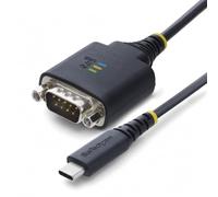 StarTech Cavo Adattatore USB-C a Seriale da 30 cm, Ritenzione COM, Chipset FTDI, da USB-C a DB9 RS232 Maschio, LED di Stato, Viti e Dadi DB9 Intercambiabili