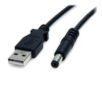 StarTech 3FT USB Tipo-A a Tipo-M Barrel 5V DC Cavo di alimentazione - Nero