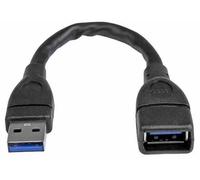 STARTECH - Cavo di prolunga USB 3.0 A maschio-femmina, 0,15 m nero