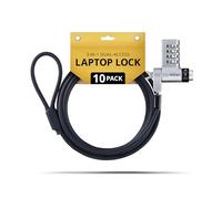 StarTech Cavo di sicurezza laptop 3-in-1, Chiave uguale o combinazione, 2m, Compatibile cpn Noble Wedge/Nano/K-Slot, antifurto, 10 pezzi, TAA