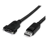 StarTech Cavo DisplayPort per Montaggio a Pannello 1m, 4K x 2K, M/F, Bianco | Ideale per Installazioni Fisse e Postazioni di Lavoro