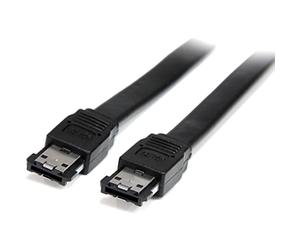 StarTech Cavo eSATA Schermato Esterno 90cm, M/M, Nero (ESATA3) | Trasferimento Dati ad Alta Velocita, Ideale per Hard Disk Esterni, Robusto