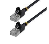 StarTech Cavo Ethernet Cat6A Ultra Slim Nero 15cm, Snagless, FTP, Rame Puro, Cavo di Rete Patch RJ45 Ultra Sottile 34 AWG, Testati Singolarmente