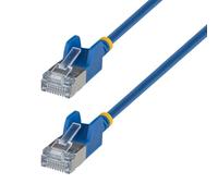 StarTech Cavo Ethernet CAT6a Ultra Sottile da 1 m Blu, Snagless, FTP in Rame Puro 34AWG, Cavo Patch RJ45 Sottile, Testato Individualmente