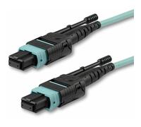 StarTech.com Cavo in fibra ottica multimodale da MTP(F)/PC a MTP(F)/PC OM3 1 m, 12F Type-A, Plenum OFNP, LOMMF 50/125µm - Reti 40G - Bassa perdita di inserzione - Cavo patch in fibra MPO (MPO12PL1M)