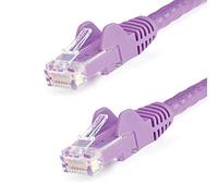 StarTech - Cavo Gigabit Ethernet Cat6 da 6,1 m, viola, 650 MHz, PoE++ 100 W, RJ45, UTP, cavo di rete/patch cord antigroviglio, testato Fluke, certificato UL/TIA (N6PATCH20PL)