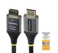 StarTech Cavo HDMI High Speed Premium Certificato da 1,5 m, HDMI 2.0, 4K 60Hz / 1440p 144Hz UHD, con HDR10 e ARC, Larghezza di banda 18 Gbps