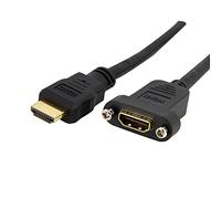 StarTech.com Adattatore HDMI Femmina a Maschio da 90cm, Cavo HDMI ad alta velocità per montaggio a pannello, Prolunga HDMI 4K 30Hz UHD, 10.2 Gbps Bandwdith, Cavo connettore HDMI F/M (HDMIPNLFM3)