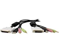 StarTech Cavo KVM DVI-D Dual Link USB 4 in 1, Audio, 1,8m (DVID4N1USB6) | Microfono, Gestione centralizzata tastiera video mouse, Segnale ad alta qualita