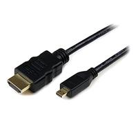 StarTech.com Cavo Micro HDMI a HDMI con Ethernet da 3m, 4K 30Hz, Cavo adattatore/convertitore durevole ad elevata velocità Micro HDMI Tipo D a HDMI 1.4, Monitor/TV/Display UHD HDMI, M/M (HDADMM3M)
