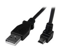 StarTech Cavo USB 2.0 da 2m, A a Mini-B verso il Basso, Nero (USBAMB2MD) | Connettore Angolato per Spazi Ristretti, Ideale per Fotocamere e Periferiche