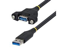 StarTech Cavo USB-A per Montaggio a Pannello da 2m, Maschio/Femmina, Cavo Adattatore/Prolunga USB-A 5Gbps da pannello