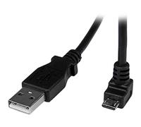 StarTech Cavo USB-A a Micro-B Angolato in Basso 2m - M/M - Nero (USBAUB2MD) | Ricarica e Sincronizzazione, Per Smartphone e Tablet Android