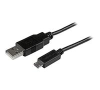 StarTech Cavo USB-A a Micro-B Slim 15cm - USB 2.0 - Nero (USBAUB15CMBK) | Ricarica e Sincronizzazione, Per Tablet Android, Cavo Sottile e Flessibile