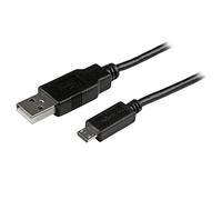 StarTech Cavo USB-A a Micro-B Slim 3m - USB 2.0 - Nero (USBAUB3MBK) | Ricarica e Sincronizzazione, Per Tablet Android, Cavo Sottile e Flessibile