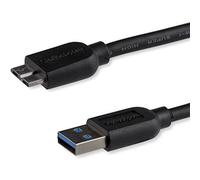 StarTech.com Cavo USB 3.0 Tipo A a Micro B Slim, Connetore USB3.0 a a Micro B Slim Superspeed Maschio/Maschio, 50 Cm