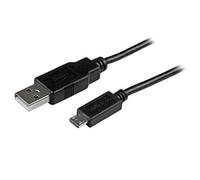 StarTech Cavo USB-A a Micro-B Slim 50cm - USB 2.0 - Nero (USBAUB50CMBK) | Ricarica e Sincronizzazione, Per Tablet Android, Cavo Sottile e Flessibile