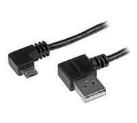 StarTech Cavo USB-A a Micro-USB Angolato 2m M/M, Nero (USB2AUB2RA2M) | Ideale per Spazi Ridotti, Ricarica e Sincronizzazione Dati
