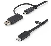 StarTech.com Cavo USB-C da 1 m con adattatore Dongle USB-A - Cavo ibrido 2-in-1 USB tipo C con USB-A - Da USB-C a USB-C 10Gbps