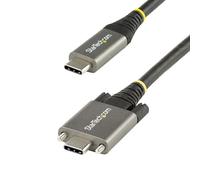 StarTech Cavo USB-C a USB-C USB31CCSLKV1M, USB 3.2 Gen 2, bloccaggio a vite laterale, 1 m, nero