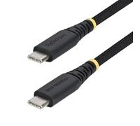 StarTech.com Cavo di Ricarica USB-C da 3m, 60W (3A) PD, Guaina con Doppio Strato in Nylon/TPE, Robusto Cavetto USB 2.0
