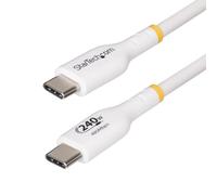 StarTech Cavo di ricarica USB-C USB2EPR4MW, certificato USB-IF, USB 2.0, 240W – 4 m Bianco