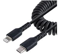 StarTech Cavo USB-C a Lightning Spiralato 50cm, MFi, Nero (RUSB2CLT50CMBC)