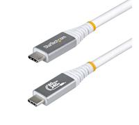StarTech.com Cavo USB4 da 1,5 m, Cavo USB-C Certificato USB-IF, 80Gbps, PD240W, 8K120Hz / 4K240Hz DP2.1 DP80, Cavetto Tipo-C Compatibile Thunderbolt 4; Bianco
