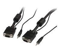 StarTech Cavo VGA Alta Risoluzione 2m con Audio, HD15 M/M (MXTHQMM2MA) | Cavo coassiale schermato, Trasmette video e audio insieme