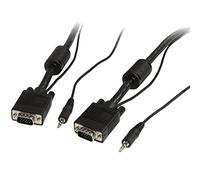 StarTech Cavo VGA Alta Risoluzione 5m con Audio, HD15 M/M (MXTHQMM5MA) | Cavo coassiale schermato, Trasmette video e audio insieme