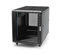 StarTech.com 12U 4-Post Server Rack, 19 Lockable Computer/AV/IT Cabinet, Office/Home Network Rack con rotelle e guide di montaggio regolabili - Nouvo