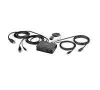 StarTech.com 2-Port Hybrid USB-C HDMI Cable KVM Switch, 4K 60Hz, Compact KVM wit