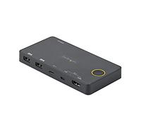 StarTech.com Switch KVM ibrido USB-A + HDMI e USB-C a 2 porte - Monitor singolo HDMI 2.0 4K 60Hz - Switch KVM compatto per desk