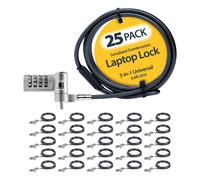 StarTech.com Confezione da 25 cavi di sicurezza universali per notebook 2m, compatibili con Noble Wedge®/Nano/K-Slot, cavo a combinazione senza chiave [UNIVCS25-LAPTOP-LOCK]