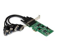 StarTech.com 4 Port PCI Express PCIe Serial Combo Card with Breakout Cable - 2 x