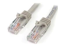 StarTech.com 45PAT15MGR Cavo di Rete CAT5e Ethernet, RJ45, Antigroviglio, Patch Snagless, 15 m, Grigio