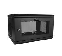 StarTech.com 6U 2 armadietti di rete montati a muro con ripiano 1U, armadietto per server montato a muro da 19 con cerniera per apparecchiature IT/AV/Elettronica/Computer, armadietto rack ventilato fl