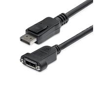 StarTech.com 91 cm di cavo DisplayPort per montaggio a pannello - 4K x 2K - Cavo di prolunga DP 1.2 M/F - Cavo di prolunga video DP con connettore DP per montaggio a pannello - Cavo monitor DP - Nouvo
