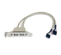 STARTECH.COM Adatattore Piastra Slot Basso Profilo 2 Porte USB a Femmina - NUOVO