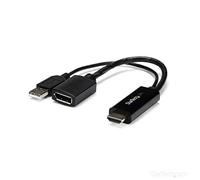 Startech.Com Adattatore / Convertitore Hdmi A Dp Alimentato Via Usb - Ultra Hd 4K, Nero