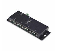 StarTech.com Adattatore da seriale a Ethernet 4 porte, server di dispositivi seriali IP per RS232 remoti, montaggio parete/su guida DIN, metallo, convertitore RJ45 LAN DB9, TAA [I43-SERIAL-ETHERNET]