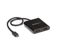 StarTech.com Adattatore da USB-C a doppio HDMI, Hub MST multi monitor USB Type-C, doppio estensore/splitter HDMI 4K 30Hz per laptop, HDR, cavo integrato extra-lungo - Solo per Windows - Nouvo