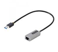 StarTech.com Adattatore USB Ethernet, Convertitore USB 3.0 a Ethernet 10/100/1000 Gigabit per Laptop, Cavo integrato 30 cm, Ada