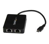 StarTech.com Adattatore di Rete USB-C a doppia uscita Ethernet Gigabit con porta USB tipo-A