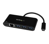 StarTech.com Adattatore di rete USB-C a Ethernet a 3 porte, Hub USB 3.0 con Power Delivery, USB type C a RJ45 (US1GC303APD)