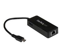 StarTech.com Adattatore di rete USB-C a RJ45 Gigabit Ethernet con porta USB-A supplementare - USB 3.1 Gen 1 - (5 Gb/s)