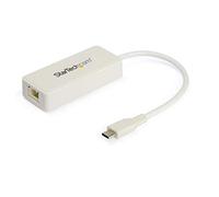 StarTechcom Adattatore Ethernet USB C con porta USB A - Adattatore di rete NIC USB 30/USB 31 Tipo C a RJ45 - Convertitore US