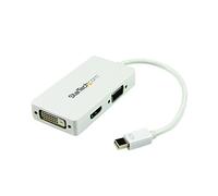 StarTech.com Adattatore Mini DisplayPort a HDMI, DVI & VGA - Convertitore mDP per macbook 3 in 1 - bianco